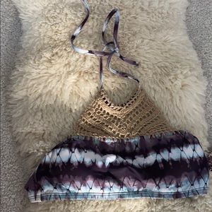 padded cute macrame swim top